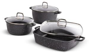 Lamart LT1287 Set de 6 vase de gătit din fontă,negru