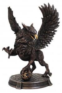 Statueta rasina si bronz, pasarea Griffon