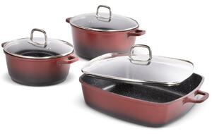 Lamart LT1285 Set de 6 farfurii Cast, roșu