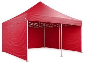 Cort pliabil 5×5 m – aluminiu hexagon profi, Roșu