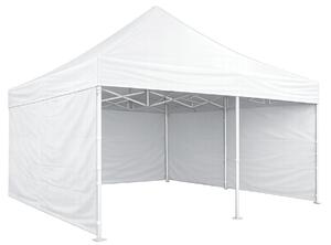 Cort pliabil 5×5 m – aluminiu hexagon profi, Alb