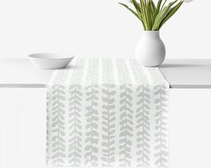 Goldea napron de masă 100% bumbac - frunze scandinave 20x120 cm