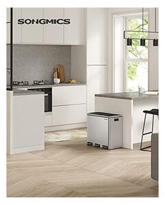 Cos de reciclare, Songmics, 3 compartimente, LTB54NL, 3 x 18 L