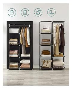 Dulap pliabil, Songmics, RYG84H, Negru, 88 x 45 x 168 cm