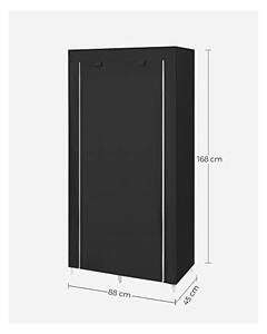 Dulap pliabil, Songmics, RYG84H, Negru, 88 x 45 x 168 cm