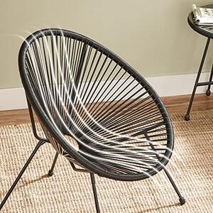 Set mobilier de gradina Acapulco, Songmics, Negru, 64x65x77 cm