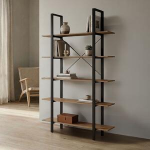 Biblioteca, Loftie, Negru, 28x126x165 cm