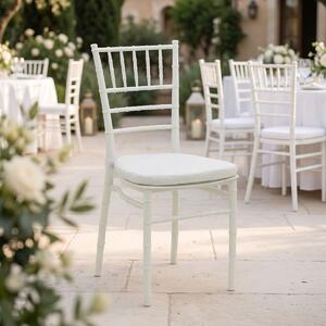 Scaun de gradina, Tiffany I, Alb, 46.5x39.5x87 cm