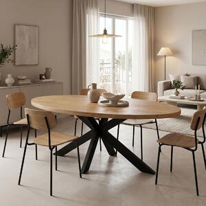 Masa de dining, Jenma, Negru, 100x200x76 cm
