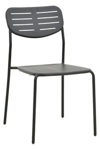 Scaun de gradina Stivuibil, Deraby, Negru, 45.5x52.5x83 cm