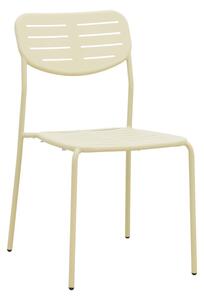 Scaun de gradina stivuibil, Deraby, Crem, 45.5x52.5x83 cm