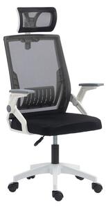 Scaun de birou V2, Plymot, Negru, 58x48x122 cm