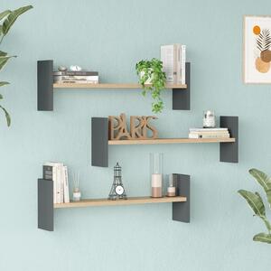 Raft de perete, Mento, Antracit, 14.5x75.6x23.6 cm