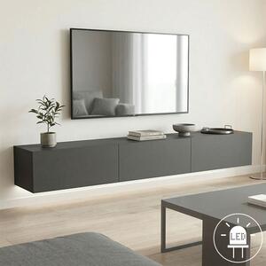 Comoda, Rival, Antracit, 35x210x30 cm