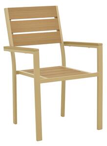 Scaun de gradina stivuibil, Breze, Natural, 60x57.5x88 cm