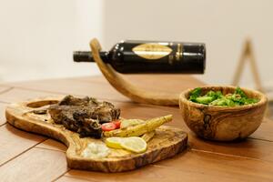 Tocator Toscana BBQ din lemn de maslin 50 cm