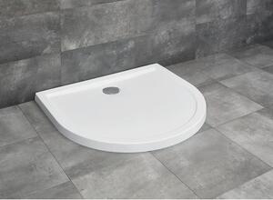 Cădiță de duș semirotundă Radaway Delos P 90x100x5 cm acril alb 4Z19035-03N