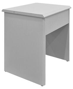 Set 2 bucati Masa de machiaj cu taburet, Larnia, Alb, 40x65x142 cm