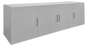 Dulap cu 3 usi, Alvia, Alb, 51x200x60 cm