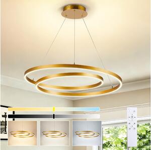 Brilagi-LED Lampă suspendată dimerizabilă pe cablu TWISTER LED/75W/230V 3000-6000K aurie +cu telecomandă