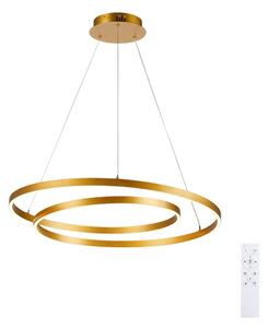 Brilagi-LED Lampă suspendată dimerizabilă pe cablu TWISTER LED/75W/230V 3000-6000K aurie +cu telecomandă