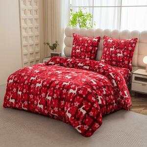 Lenjerie cocolino VELVET CHRISTMAS rosie Dimensiune lenjerie de pat: 70 x 90 cm | 140 x 200 cm