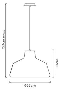 Lucide 21414/35/17 - Lustră pe cablu NEIL 1xE27/60W/230V