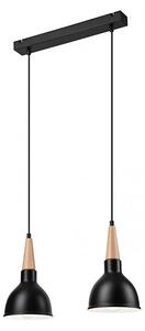 Lustră pe cablu FRANCESCA 2xE27/60W/230V negru