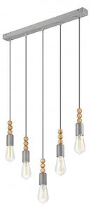 Candelabru pe cablu SIMON 5xE27/60W/230V gri