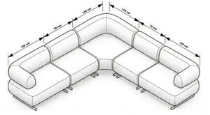 Set Coltar modular cu taburet Dolce Home