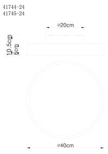 Globo 41744-24 - Plafonieră LED dimabilă WISS LED/24W/230V cu DO
