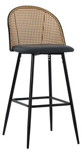 Scaun Bar Kospa Tapiterie Piele Ecologica Neagra
