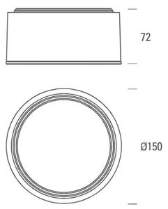 Plafonieră LED LED2 BUTTON LED/17W/230V antracit