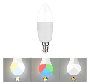 Bec LED RGB dimabil C37 E14/5W/230V Wi-Fi 3000-6500K Rabalux 1980