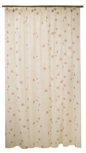 Perdea Velaria voal cu flori maro, 260x245 cm