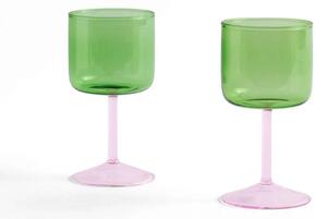 Tint Wine Glass Set of 2 Green/ Pink - HAY