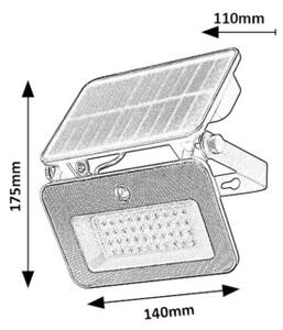 Rabalux 77159 LED proiector solar cu senzor LED 6W 3,7V 3000-6500K IP65