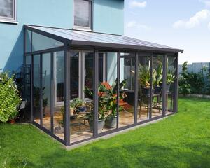 Grădina de iarnă Veranda Sanremo Palram - Canopia 3 x 4,25 m gri