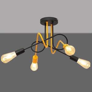 Lustră aplicată OXFORD 4xE27/15W/230V neagră/galbenă