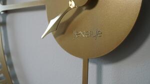 Ceas de perete metal auriu vintage 80 cm