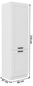 Dulap pentru frigider încorporat Lesana 1 (alb) 60 LO-210 2F . 1063920