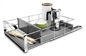 Organizator dulap extensibil 35 x 50,8 x 15,2 cm, gri