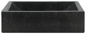 Chiuvetă, negru extralucios, 45x30x12 cm, marmură