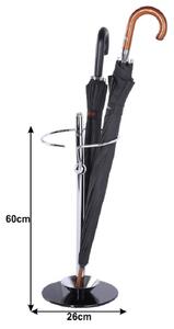 Suport pentru umbrelă metal/sticlă Oskar (negru + crom) . 1064043