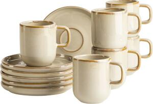 Mäser Set de cești de espresso cu farfurioareCordelia Sand, 6+6 buc