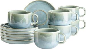 Mäser Set de cești de cafea cu farfurioareCordelia Atacama Green, 6+6 buc