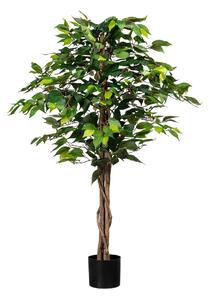 Plantă artificială Ficus Benjamin, 130 cm, verde