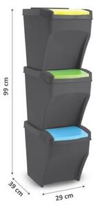 Set coșuri de gunoi sortat Recykle BIN 3x 25 l