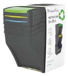 Set coșuri de gunoi sortat Recykle BIN 3x 25 l