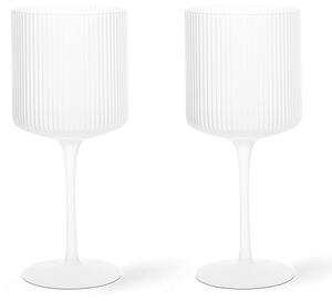 Ferm LIVING - Ripple Roșu Wine Glasses Set of 2 Frosted